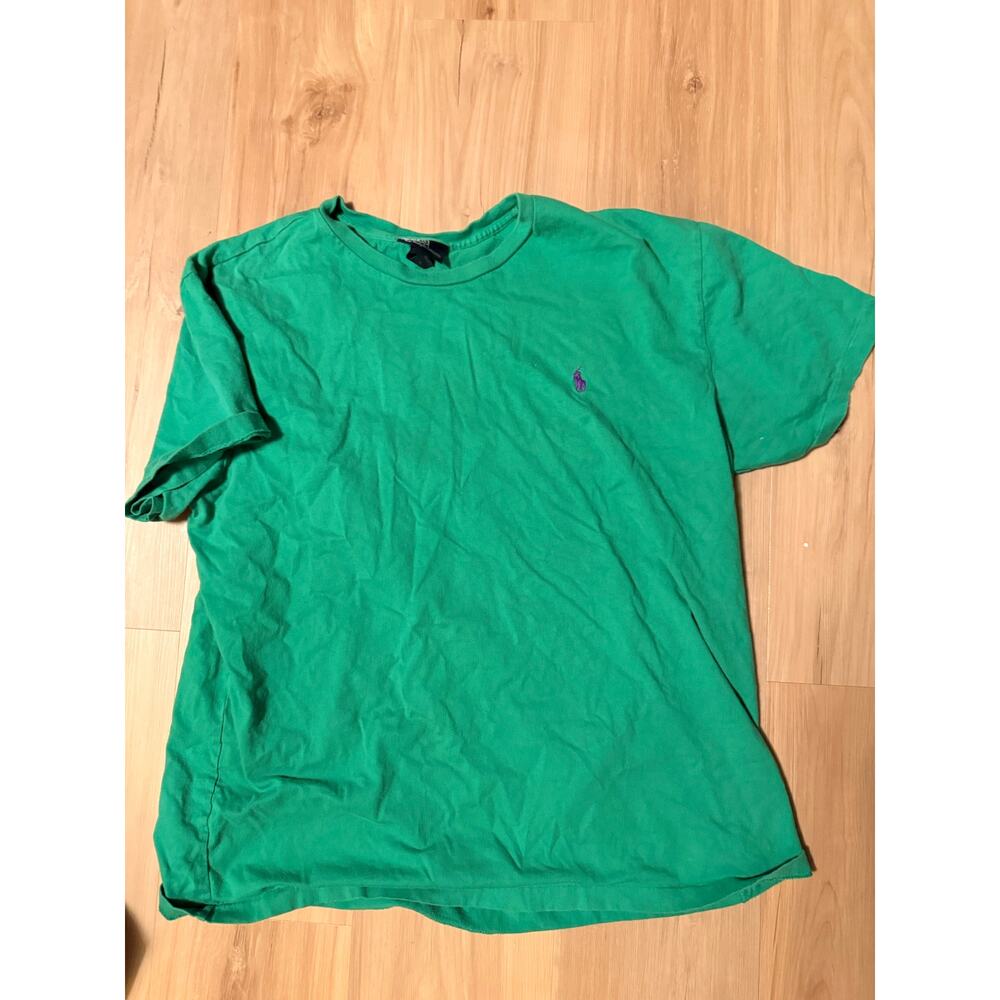 Polo shirt green and purple